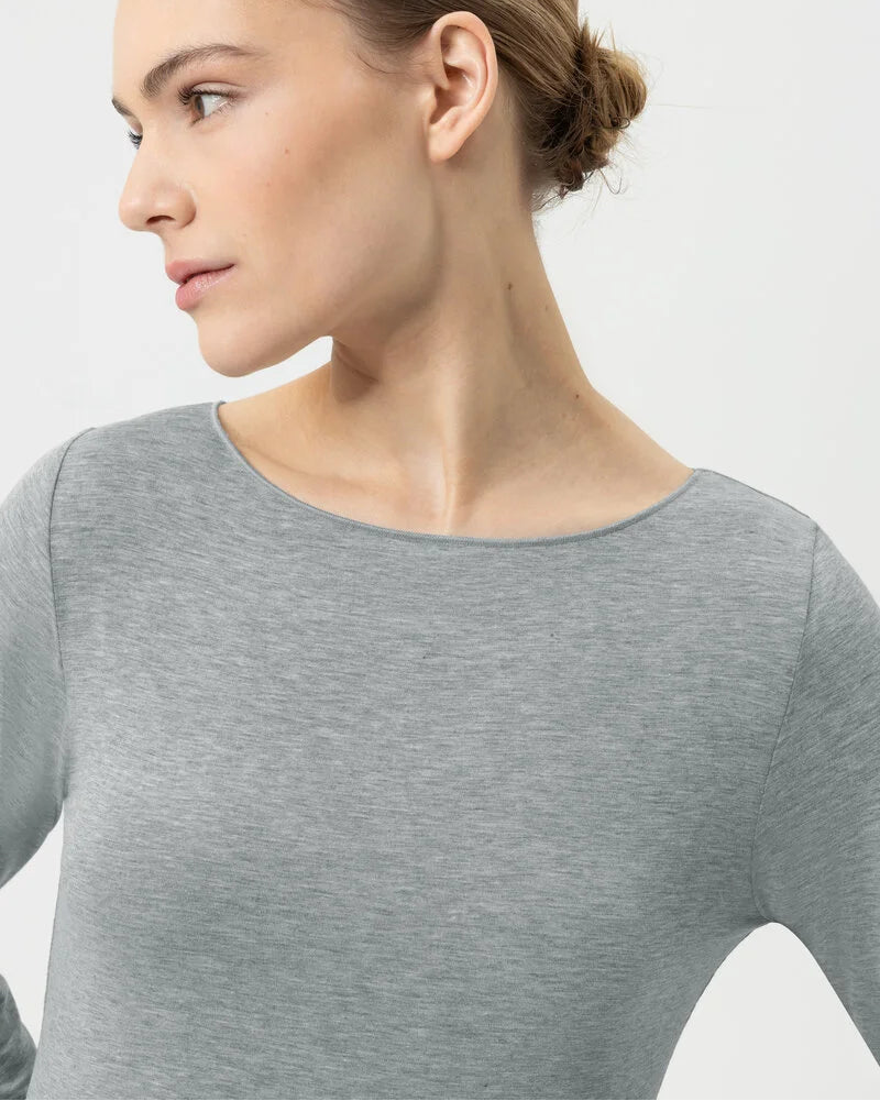 Genser kasjmir cashmere viskose trøye, mey grå melert grey melange, norge frilin undertøy