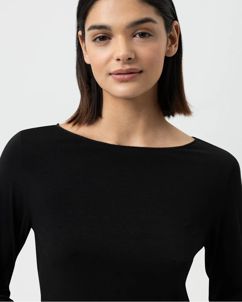 Genser kasjmir cashmere viskose trøye, mey svart black, norge frilin undertøy