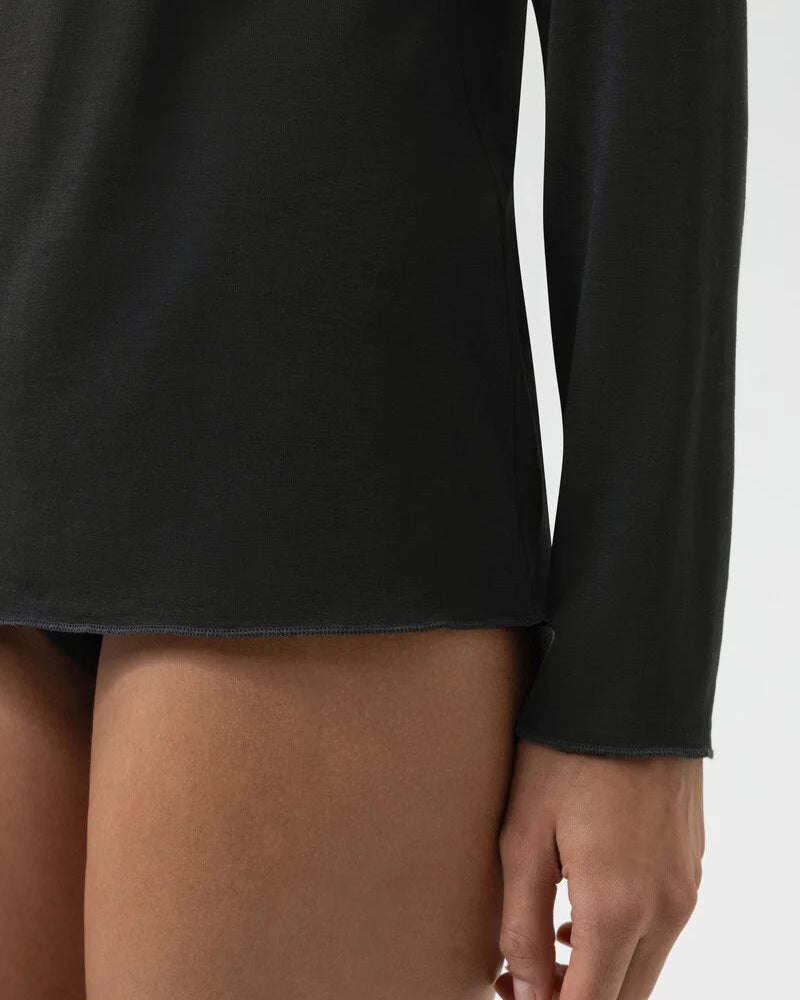 Genser kasjmir cashmere viskose trøye, mey svart black, norge frilin undertøy