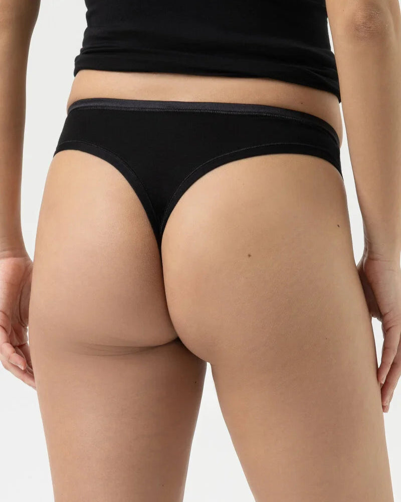 Thong string modal svart, Modal Pure Mey, Undertøy Frilin