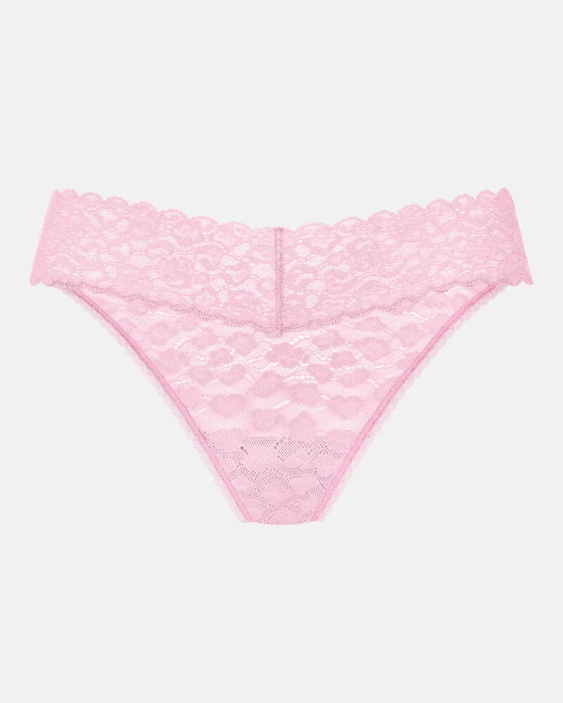 Thong stringtruse blonde, soft pink rosa lace, savage lace mey undertøy frilin