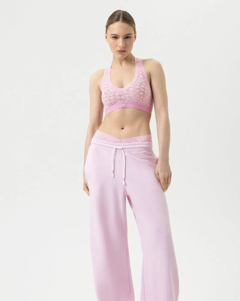 Bralette topp bustier BH wireless spilefri, mey savage lace soft pink rosa frilin dame norge