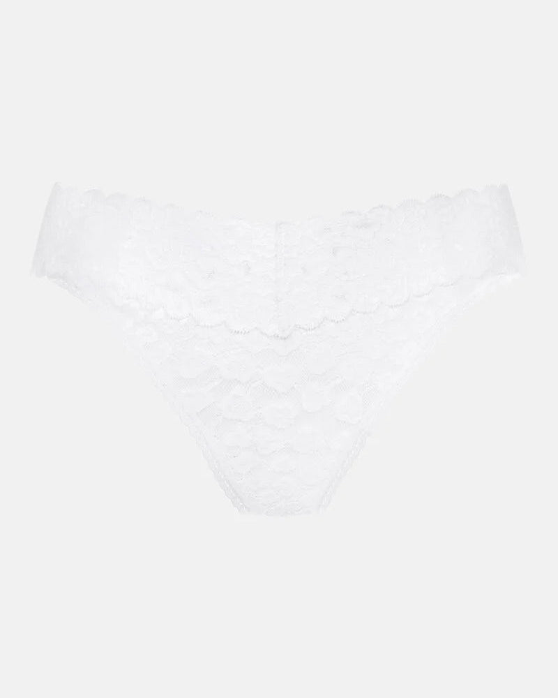 Thong stringtruse blonde, white hvit lace, savage lace mey undertøy frilin