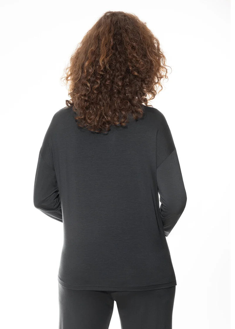 Genser modal grå pysjamas pure chic Mey grey, nattøy loungewear dame norge frilin