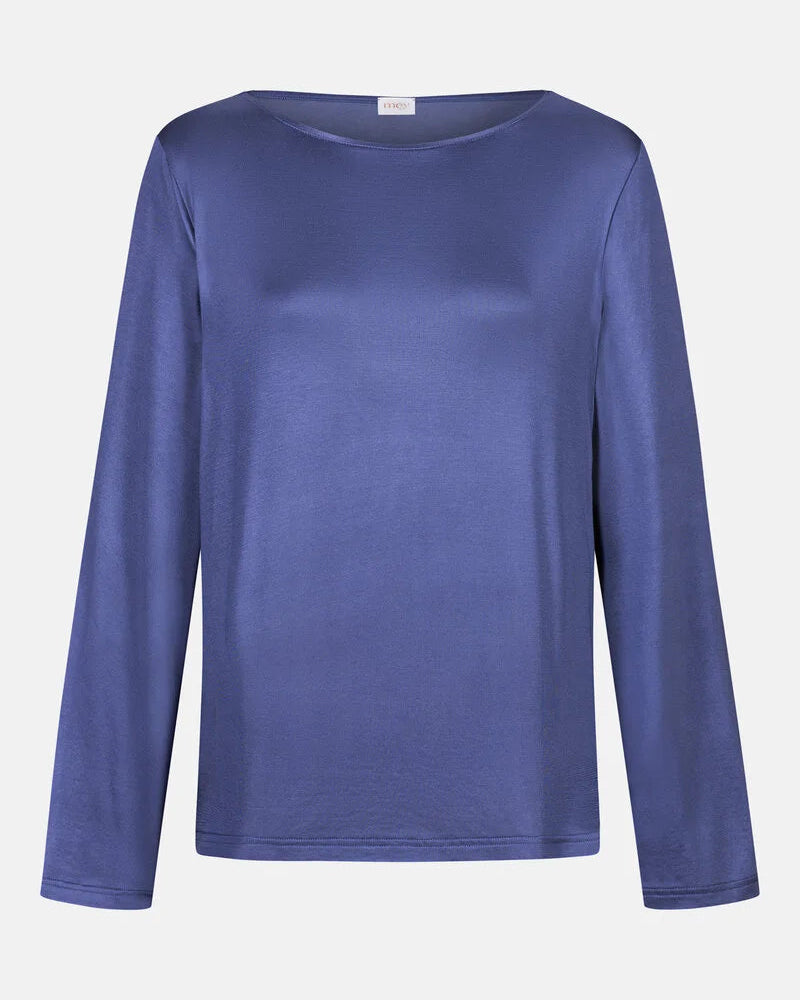 Pysjamas genser loungewear viskose nattøy, blå blue pure shine Mey, norge dame frilin