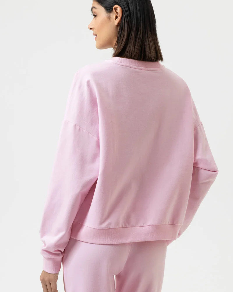 Sweatshirt jumper genser loungewear Mey, rosa soft pink bomull cotton, Nattøy undertøy dame norge frilin
