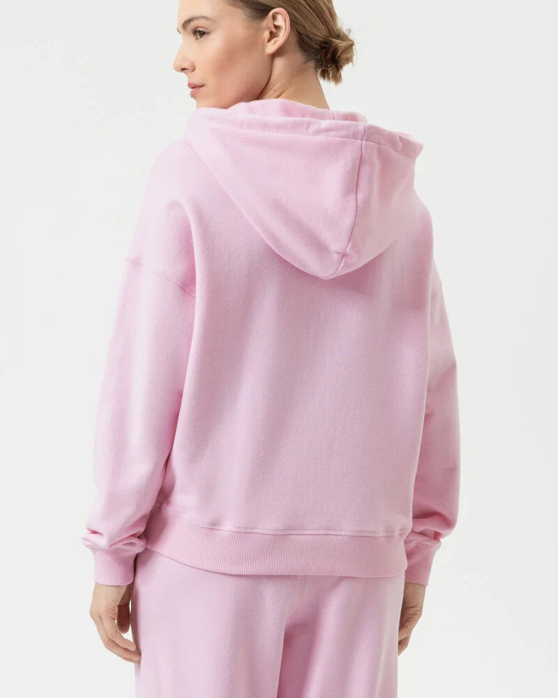 loungewear jakke hoodie zip Mey, rosa soft pink bomull cotton, Nattøy undertøy dame norge frilin