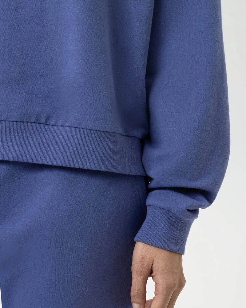Sweatshirt jumper genser loungewear Mey, blå blue navy bomull cotton, Nattøy undertøy dame norge frilin