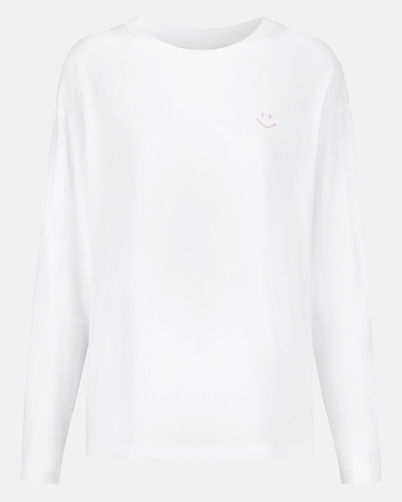 Sweatshirt jumper genser loungewear Mey solid love, hvit white bomull cotton, Nattøy undertøy dame norge frilin