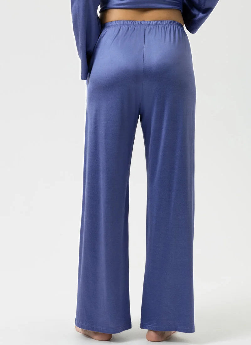 Pysjamas bukse nattbukse loungewear viskose nattøy, blå blue pure shine Mey, norge dame frilin