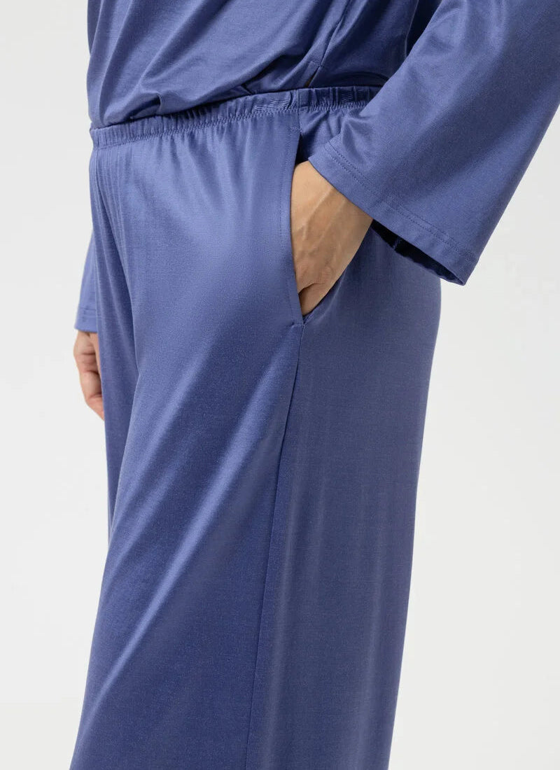 Pysjamas bukse nattbukse loungewear viskose nattøy, blå blue pure shine Mey, norge dame frilin