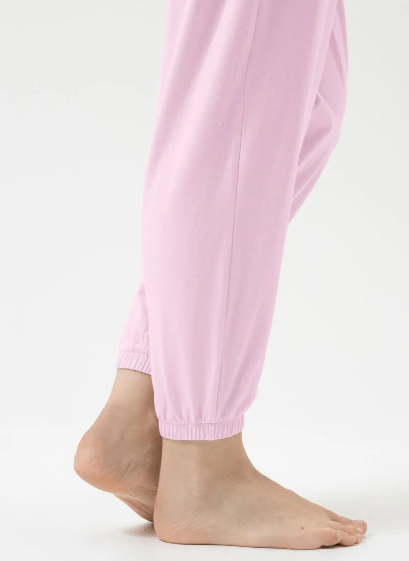 Joggebukse nattbukse pysjamas pysj Mey, rosa soft pink bomull cotton, Nattøy undertøy dame norge frilin