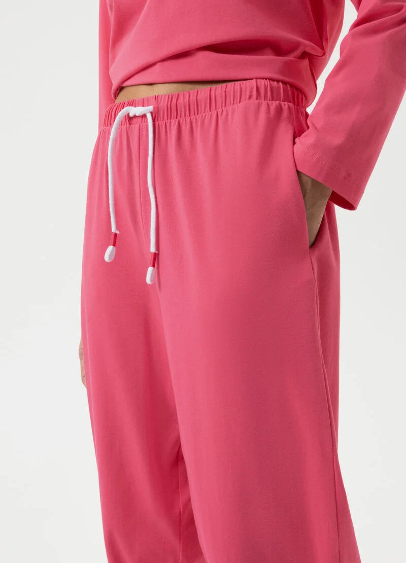 Joggebukse nattbukse pysjamas pysj Mey, hot paradise pink rosa bomull cotton, Nattøy undertøy dame norge frilin