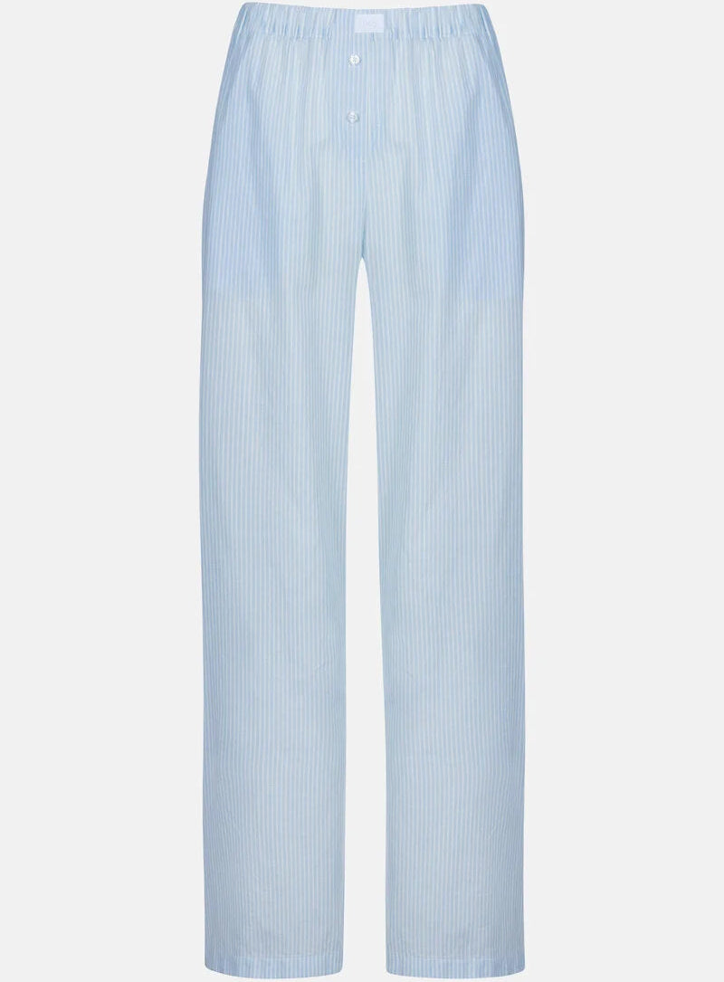 Nattøy bukse pysjbukse pysjamas bomull blå striper, Mey cotton stripes, Frilin undertøy norge