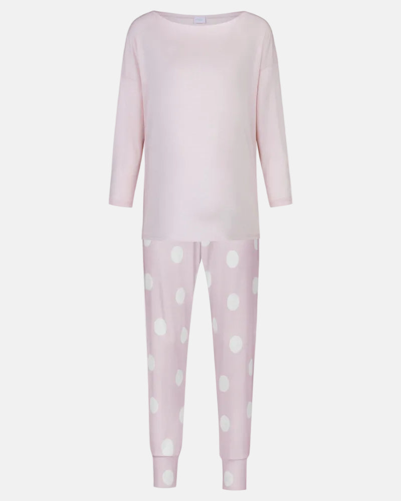 Pysjamas bomull modal Mey rosa pretty dots pink, nattøy norge dame frilin