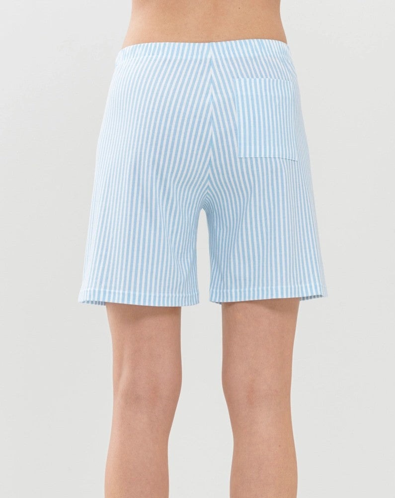Shorts nattøy bomull pysjamas, norge dame, mey elva, blå striper