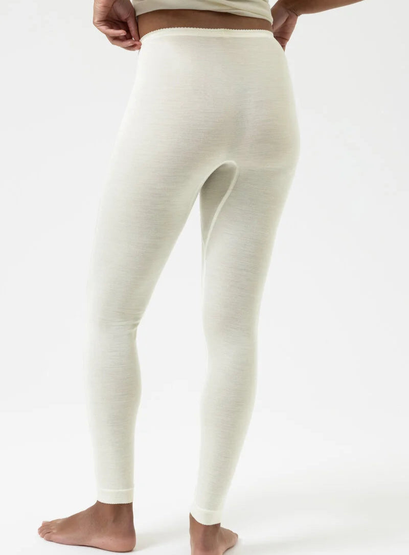 Ullundertøy stilongs leggings merinoull silke, mey exquisite, white hvit, frilin undertøy norge