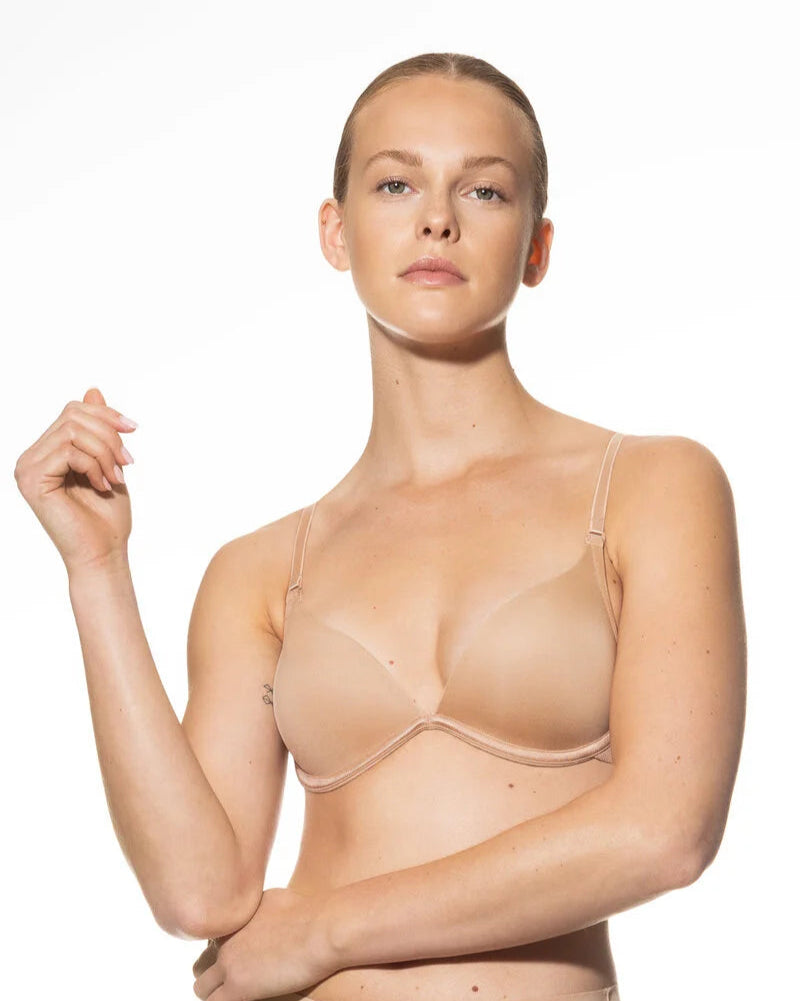 BH push-up vattert glatt nude cream tan, Joan Mey, Undertøy norge dame Frilin