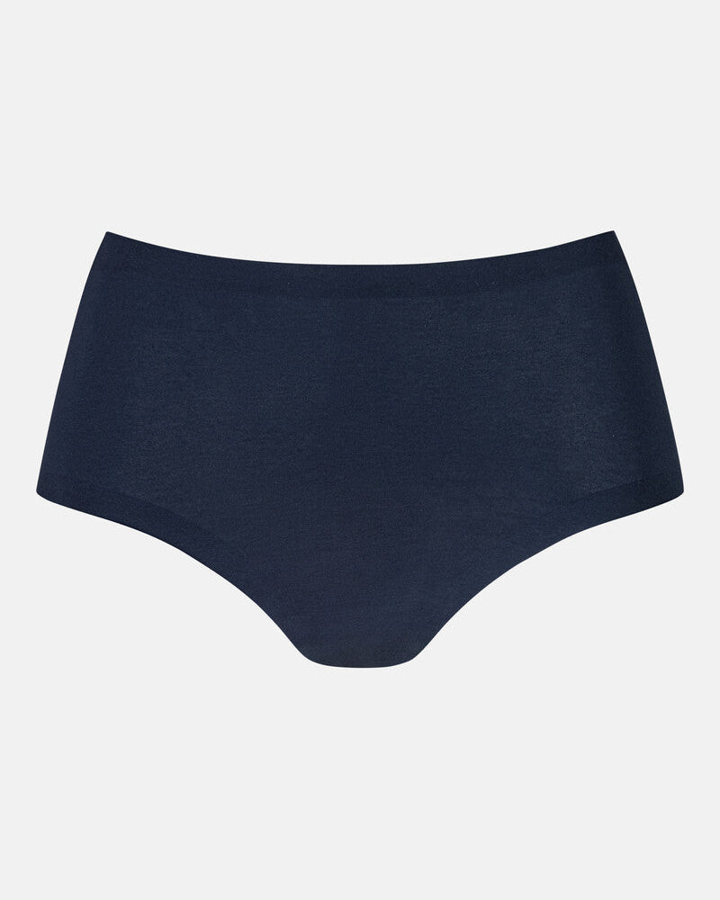 Truse høyt liv high waist brief blå blue navy bomull, natural second me Mey, Frilin undertøy norge dame