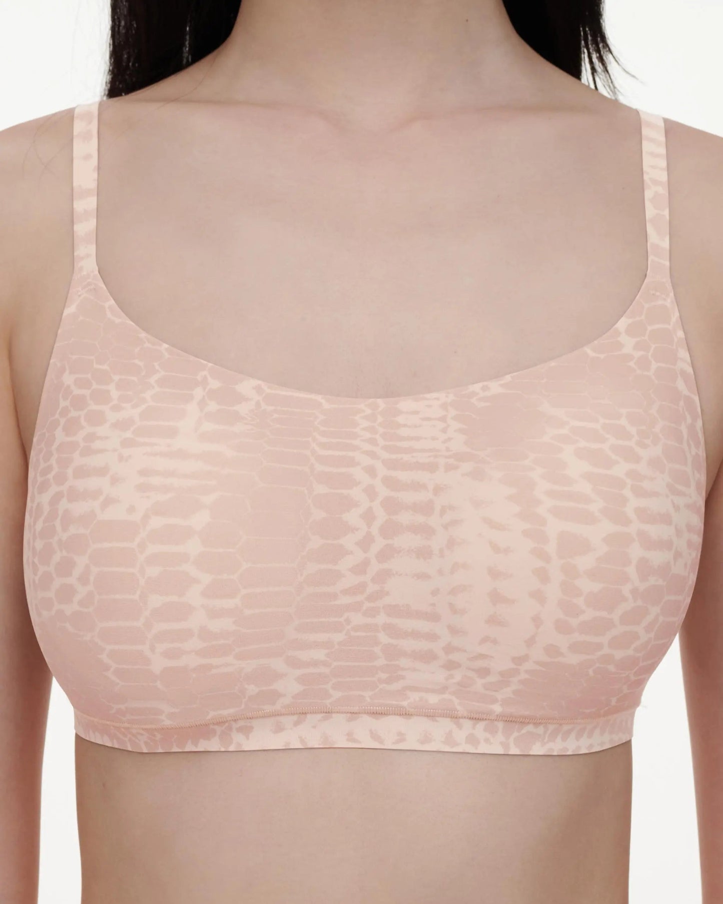 Bralette softstretch topp spilefri chantelle, undertøy sømløs snake print beige, dame norge Frilin