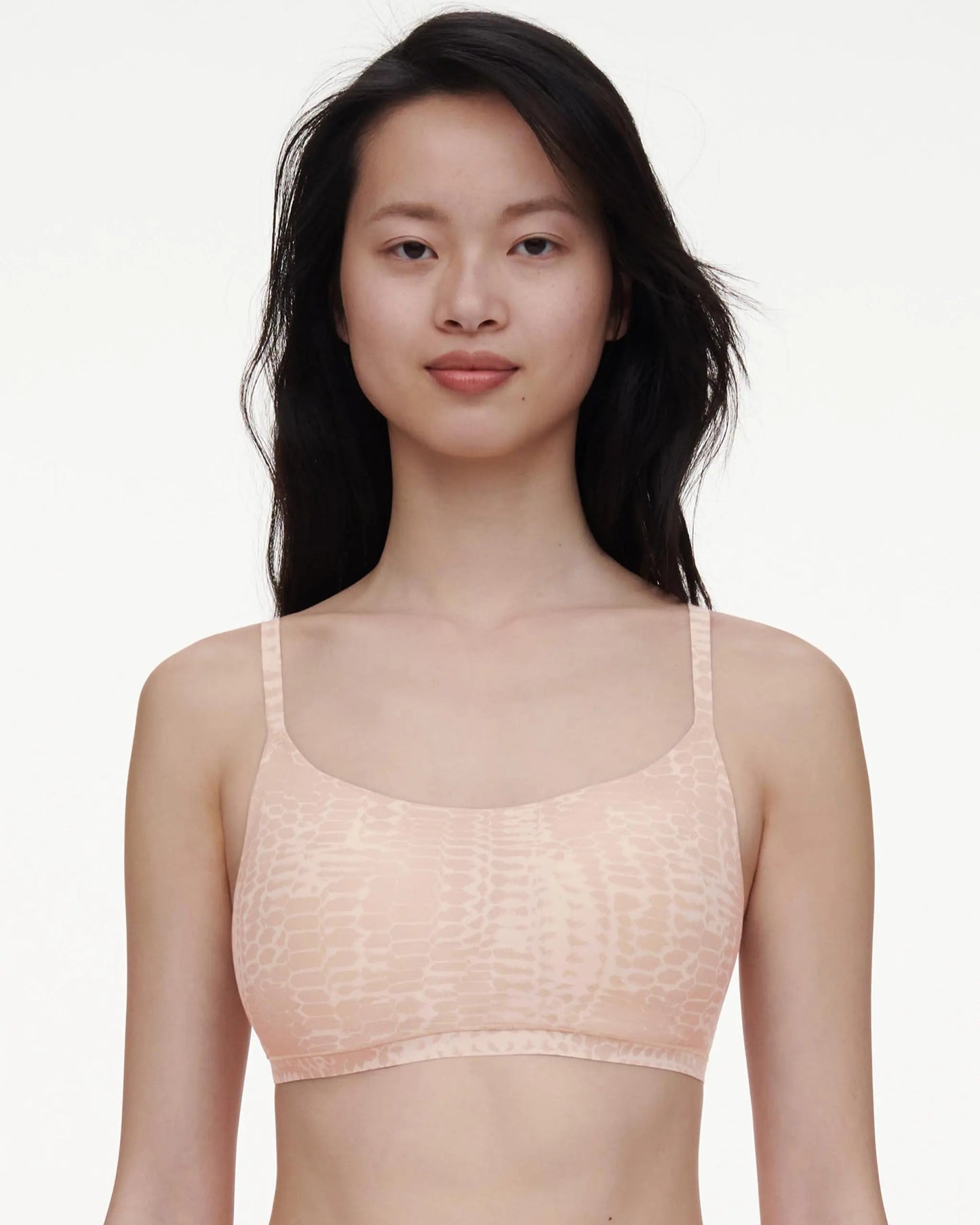 Bralette softstretch topp spilefri chantelle, undertøy sømløs snake print beige, dame norge Frilin