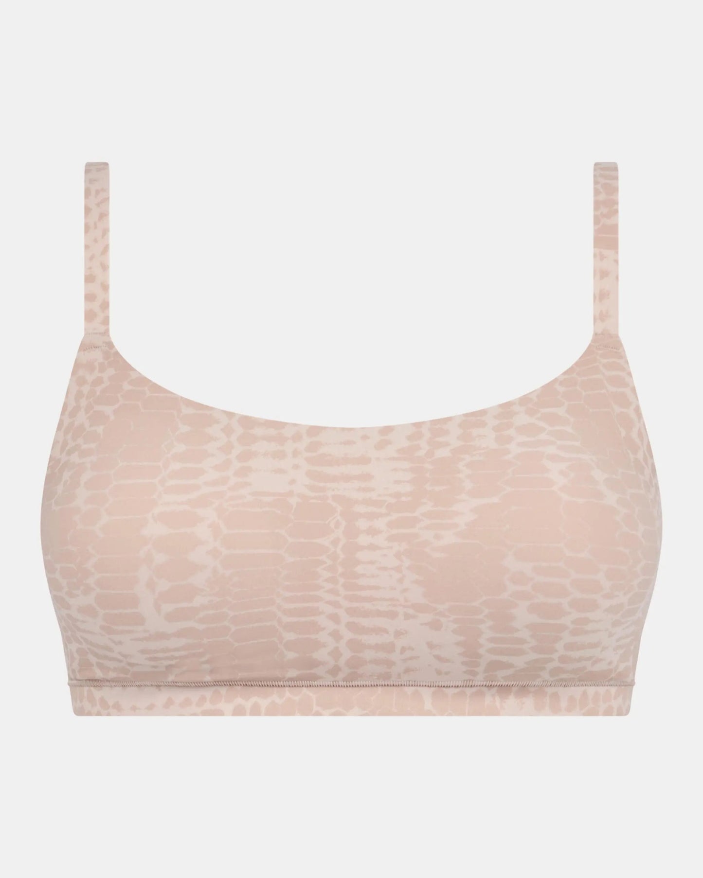 Bralette softstretch topp spilefri chantelle, undertøy sømløs snake print beige, dame norge Frilin
