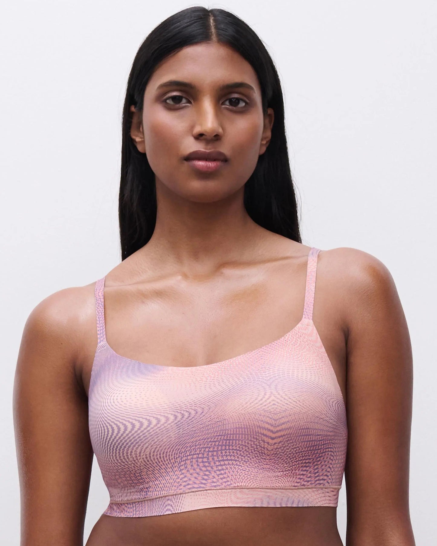 Bralette softstretch topp spilefri chantelle, mønster Iris print, undertøy sømløs dame norge Frilin