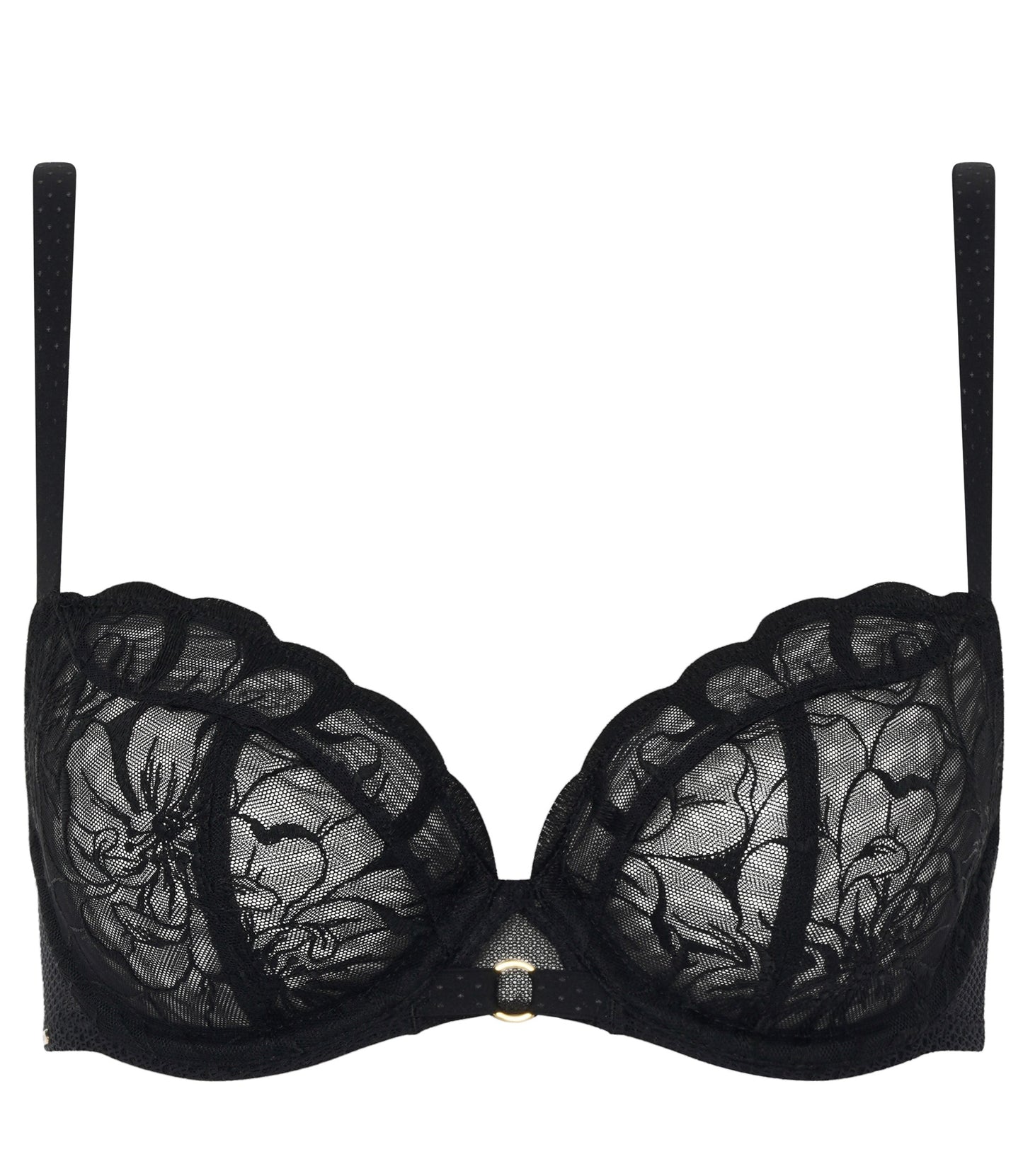 Full cup very covering BH Fleurs black Chantelle, Frilin undertøy norge