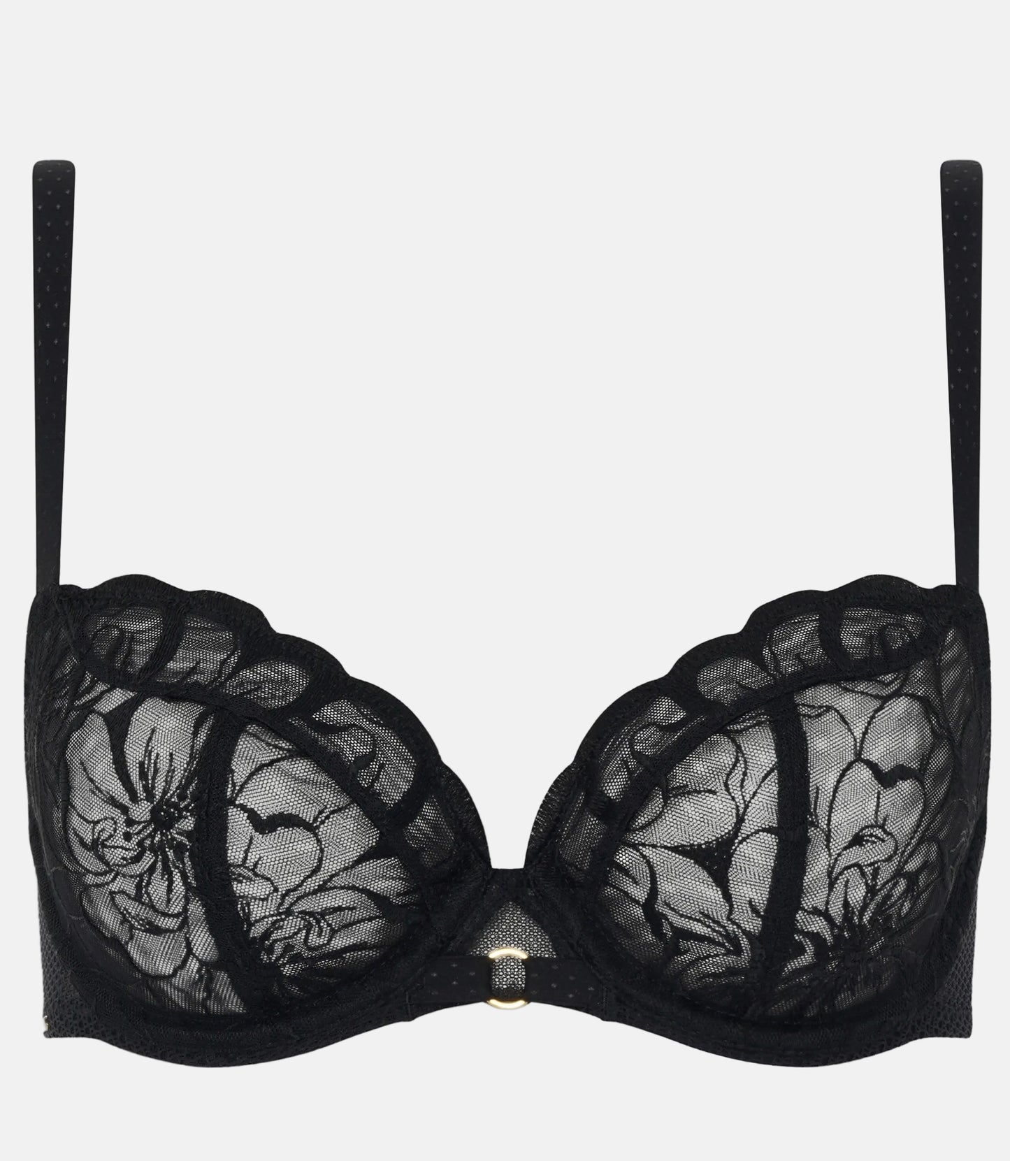 Full cup very covering BH Fleurs black Chantelle, Frilin undertøy norge
