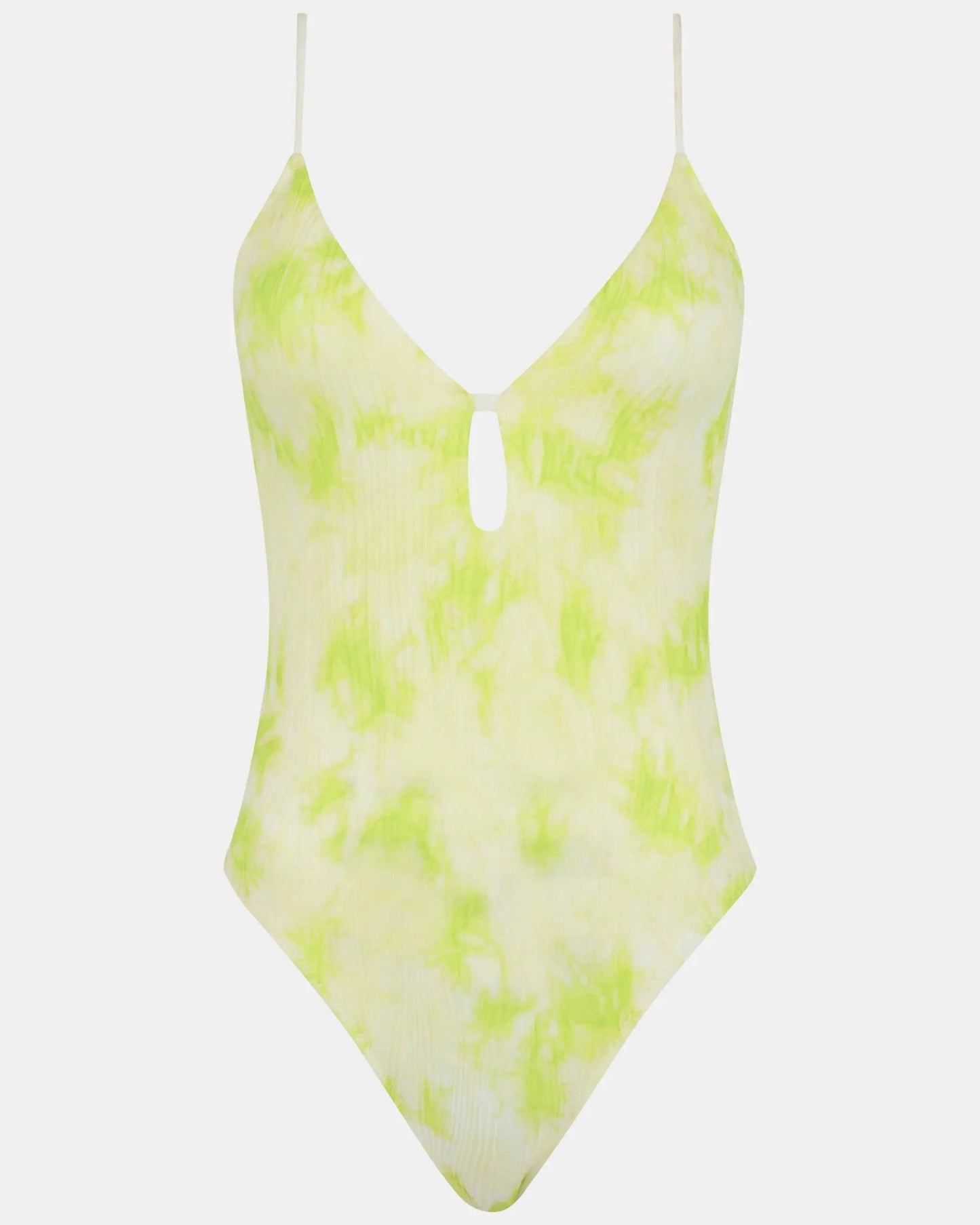 Badedrakt badetøy lime splash, dyp utringning plunge, chantelle pulp swim one frilin