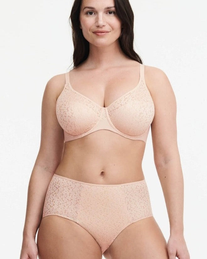 Truse høy liv beige, Chantelle høytlivstruse blonde high waist, Undertøy frilin dame