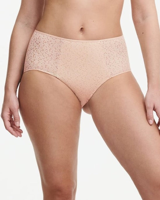 Truse høy liv beige, Chantelle høytlivstruse blonde high waist, Undertøy frilin dame