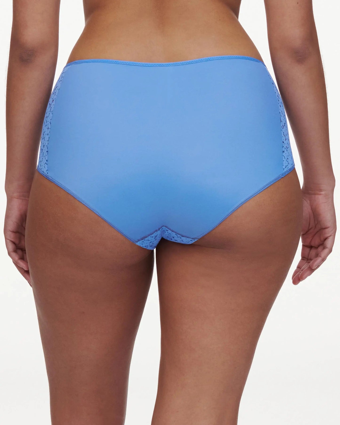 Truse høy liv blå antoinette, Chantelle høytlivstruse blonde high waist, Undertøy frilin dame