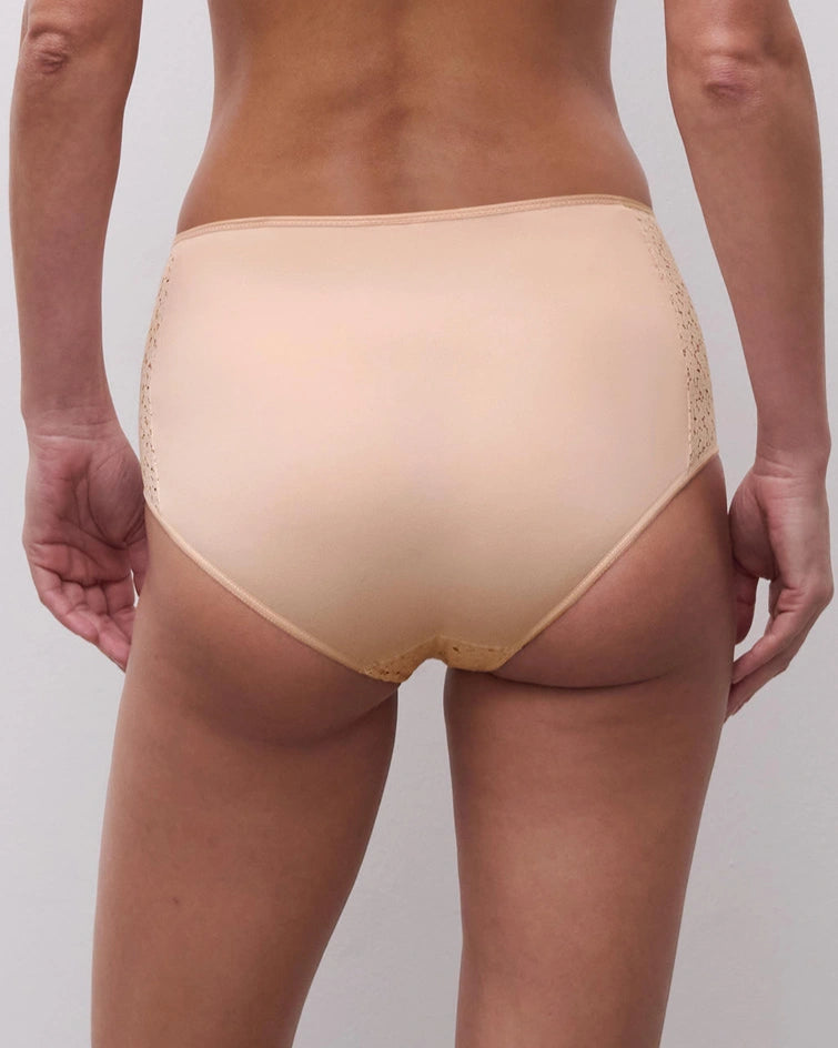 Truse høy liv beige, Chantelle høytlivstruse blonde high waist, Undertøy frilin dame