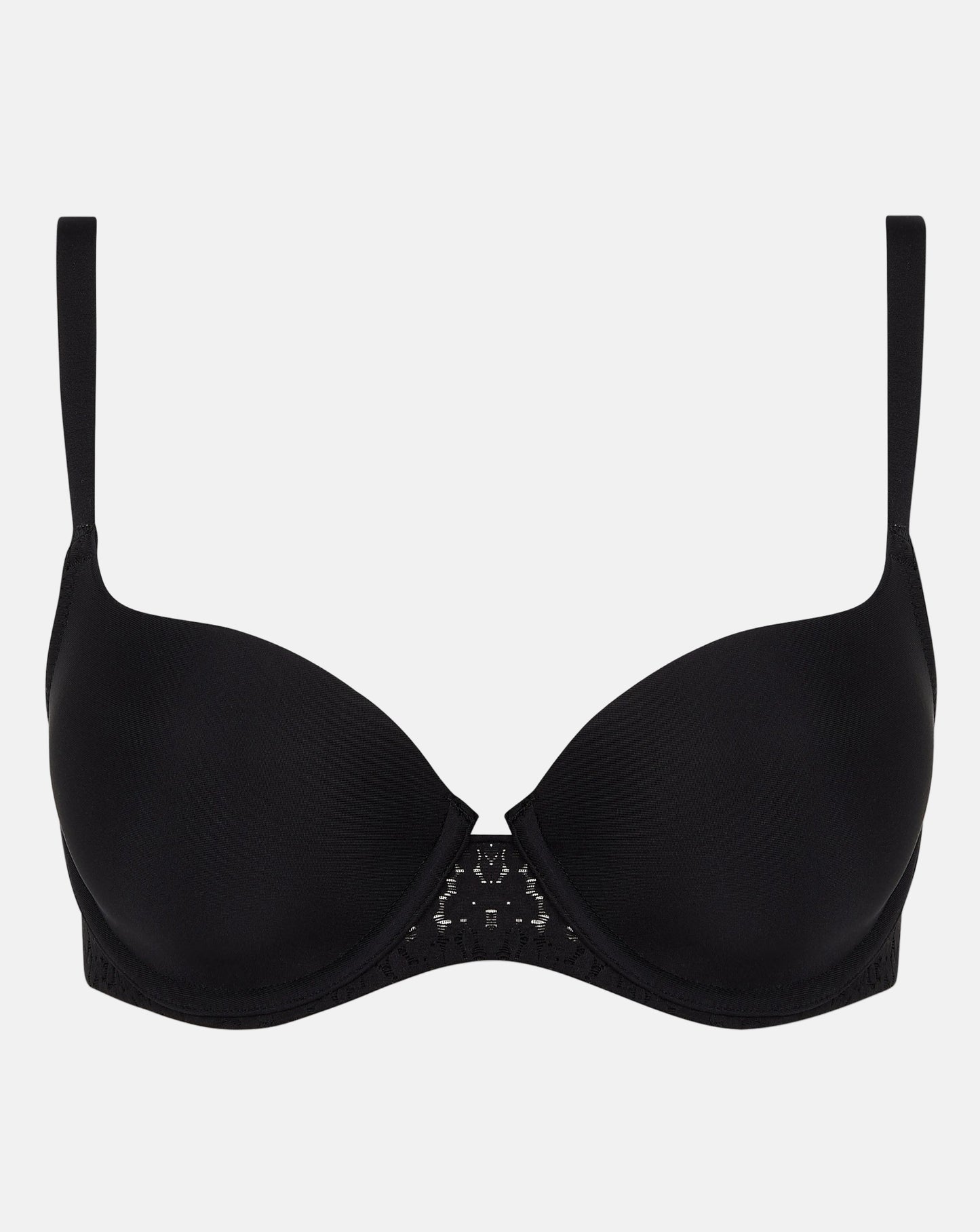 t-skjorte-BH full cup glatt, Chantelle Norah black svart, Undertøy frilin norge dame