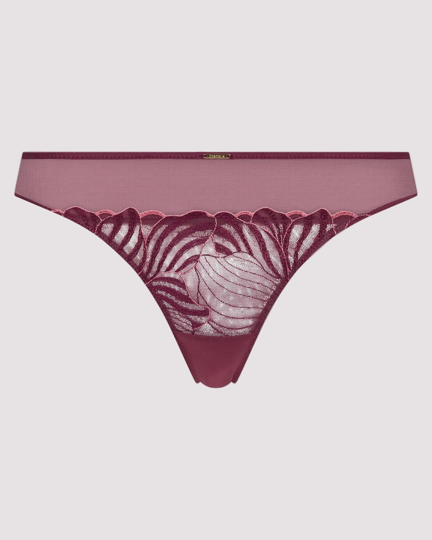 Thong stringtruse, chantelle legend, sienna rød burgunder, undertøy frilin norge