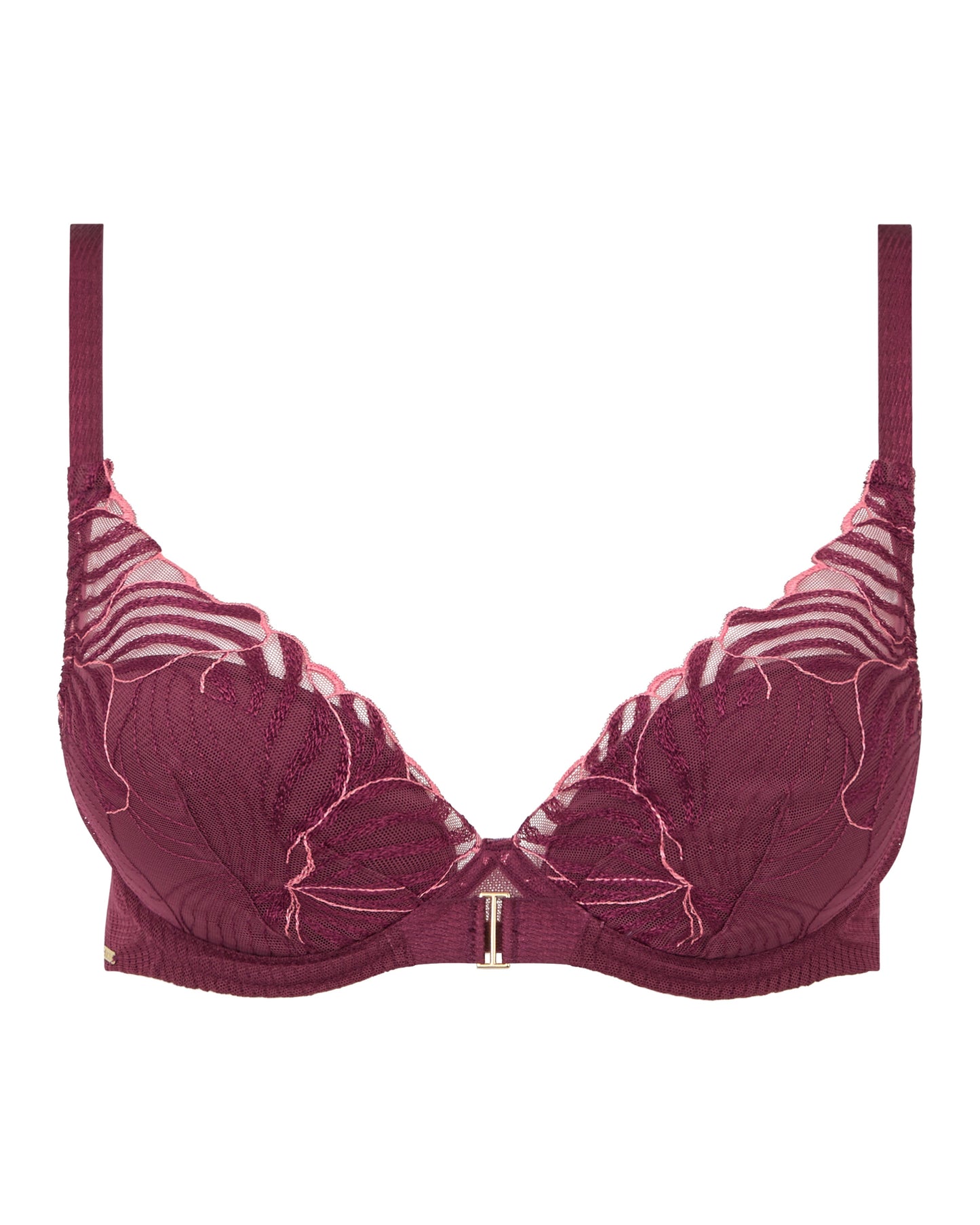 Plunge t-shirt bra triangel BH Legend Sienna burgunder Chantelle, Frilin undertøy norge
