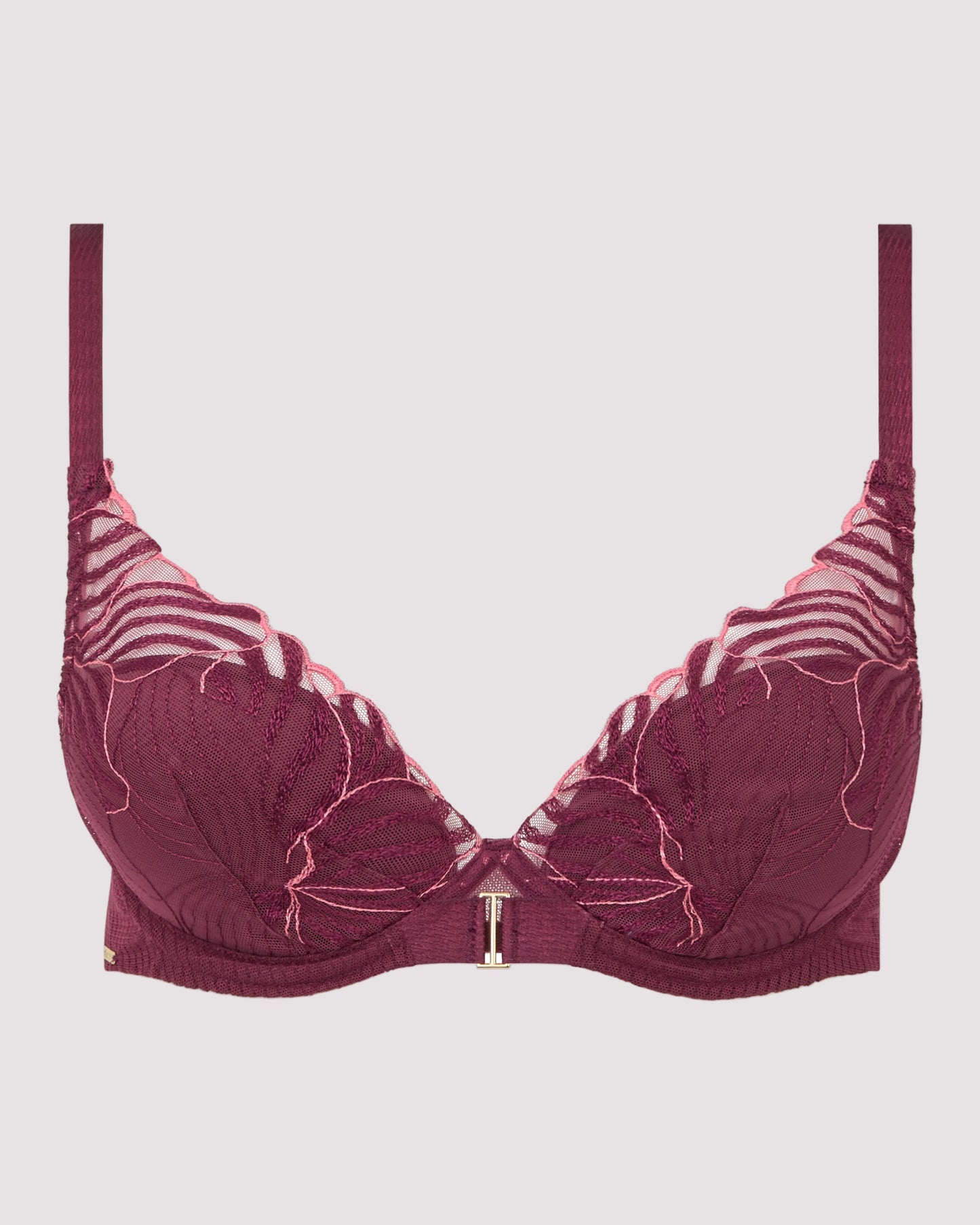 Plunge t-shirt bra triangel BH Legend Sienna burgunder Chantelle, Frilin undertøy norge