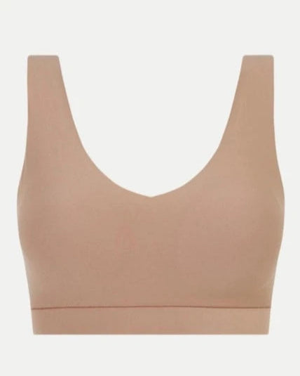 Softstetch bralette topp padded beige coffee latte, chantelle frilin, BH undertøy norge dame