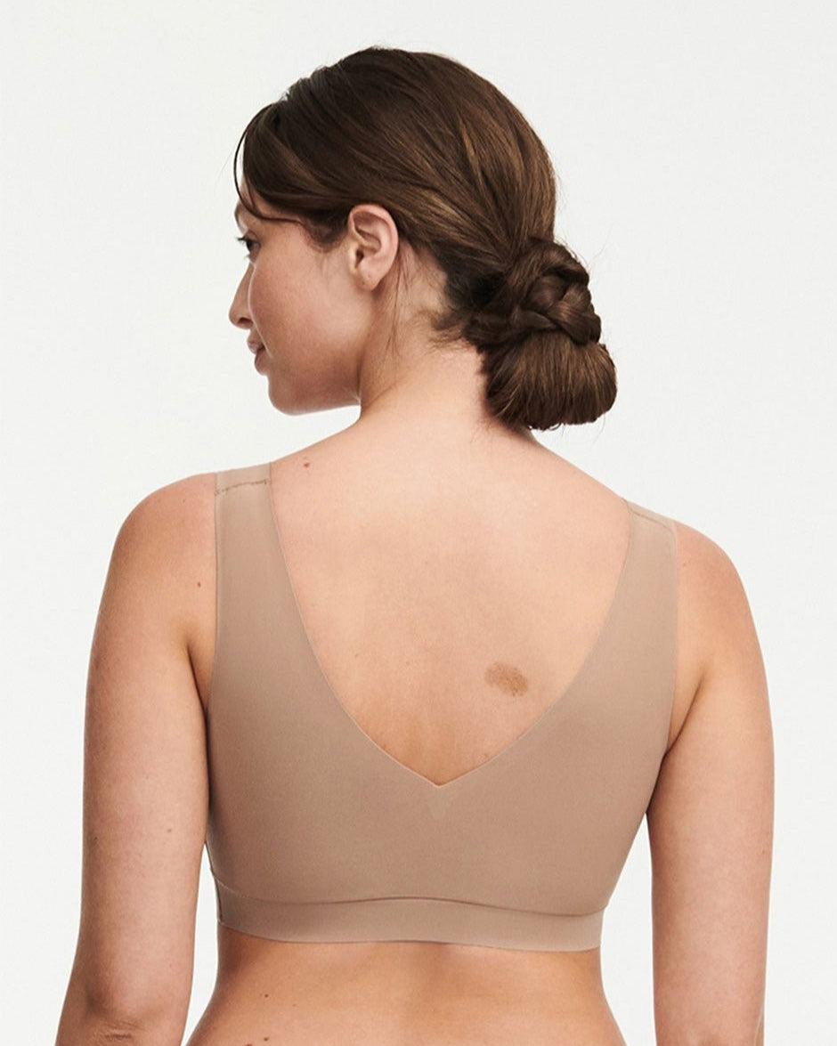 Softstetch bralette topp padded beige coffee latte, chantelle frilin, BH undertøy norge dame
