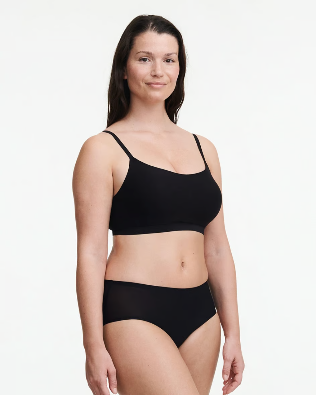 Softstetch bralette svart black, chantelle frilin, BH undertøy norge dame