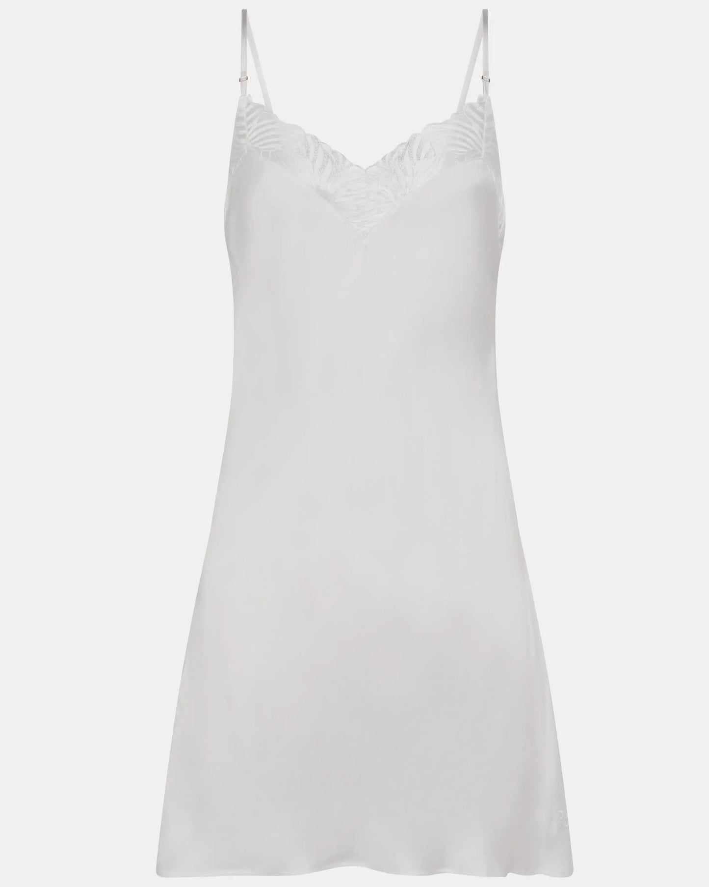 Nattkjole chemise modal viskose, chantelle Legend, milk hvit, frilin undertøy norge