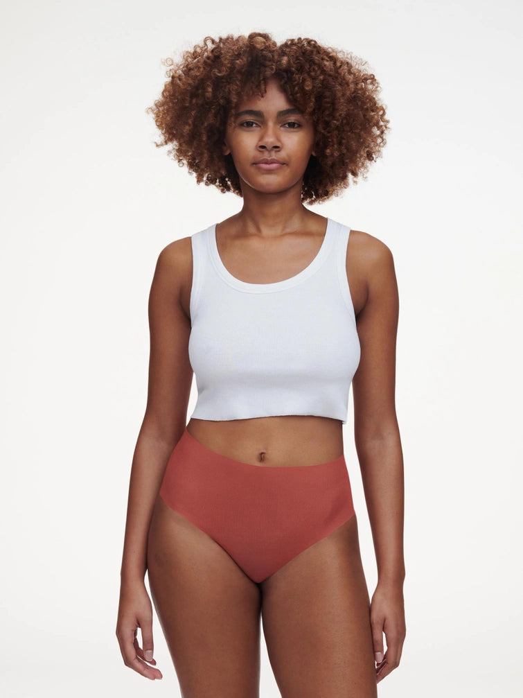 Undertøy truse høyt liv, high waist brief, dame norge, chanelle pulp pulpies, amber brun rød