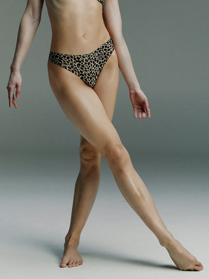 thong softstretch string sømløs, leopard, chantelle, undertøy dame norge