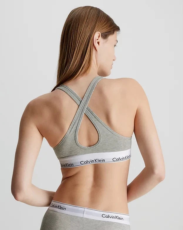Calvin Klein bralette lift push, undertøy bomull grå
