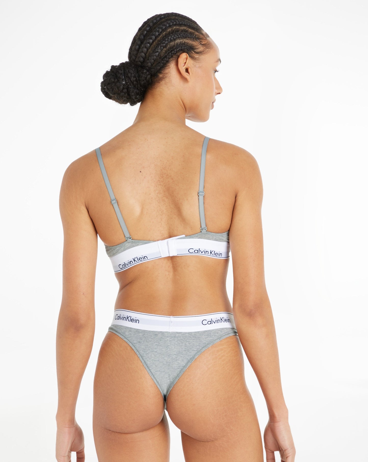 Calvin Klein bralette triangel, undertøy, bomull grå