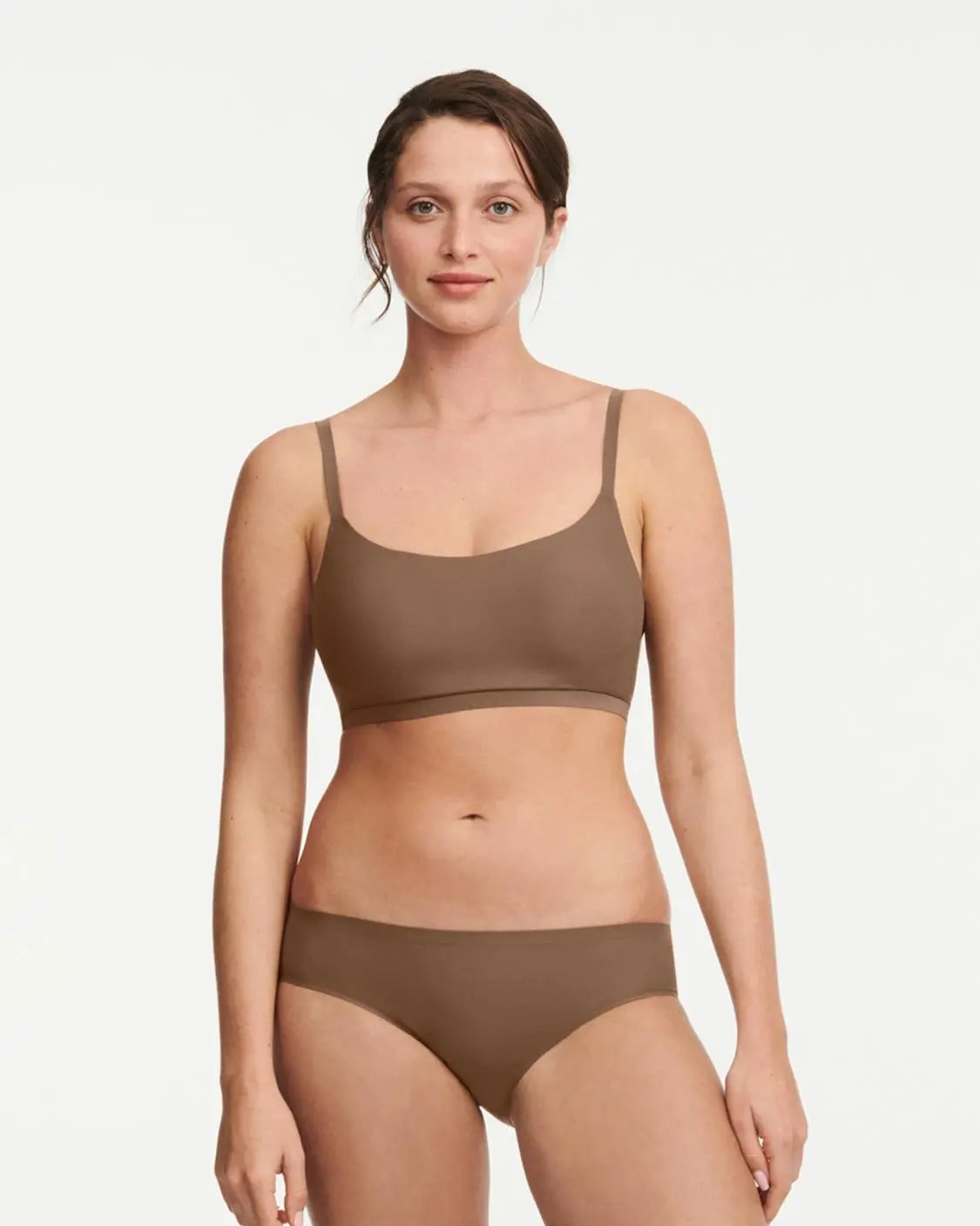 Bralette softstretch brun cacao sømløs undertøy, chantelle dame norge Frilin