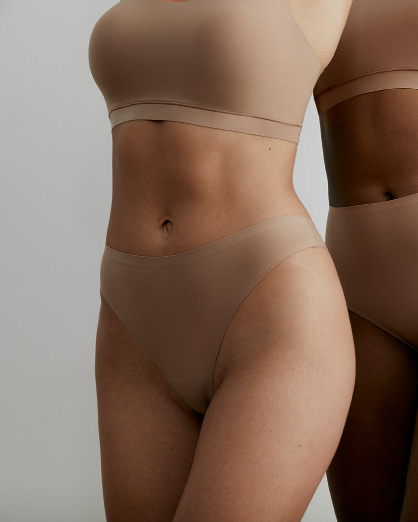 thong softstretch string sømløs, beige coffee latte, chantelle, undertøy dame norge