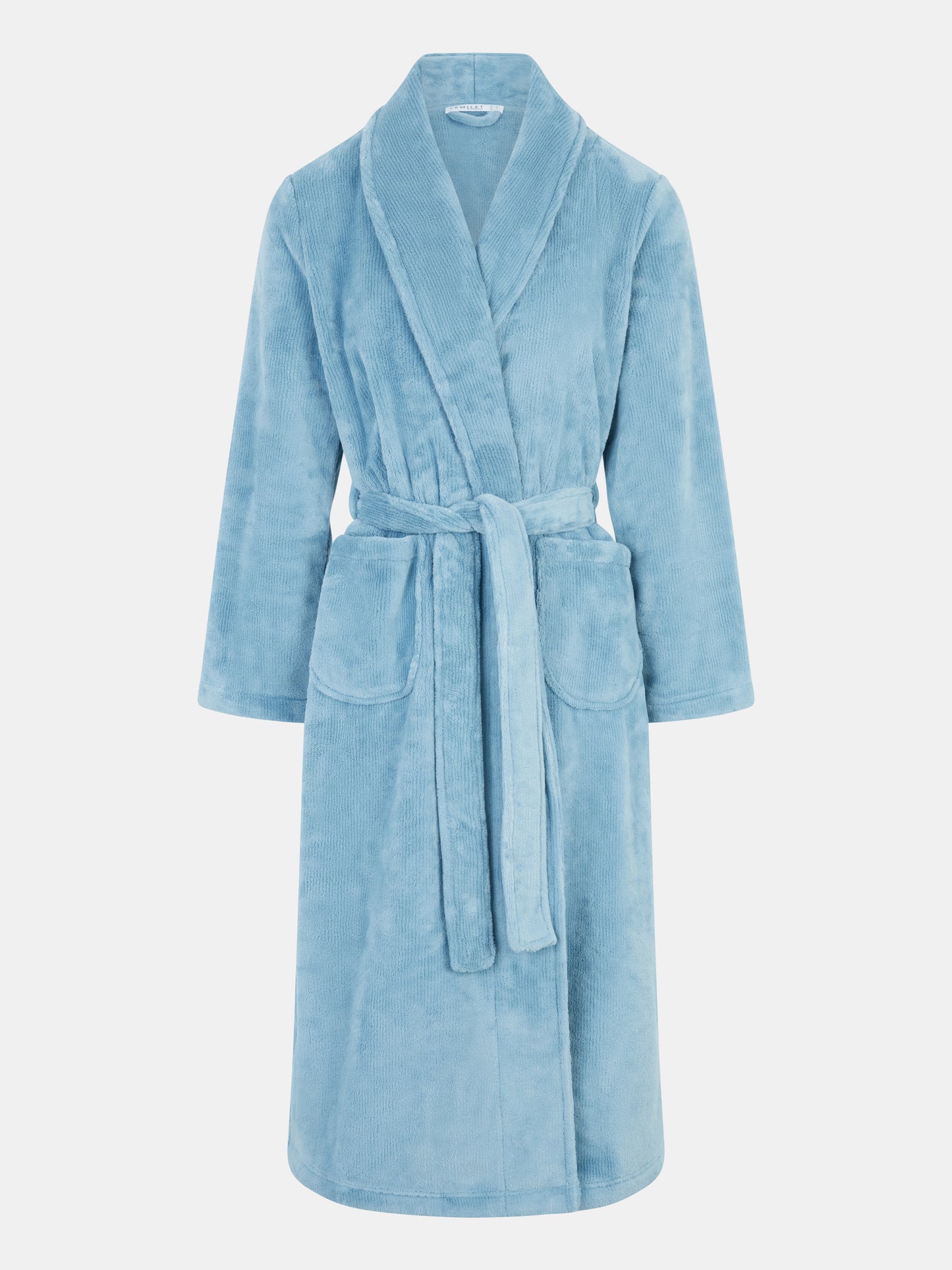 Morgenkåpe badekåpe teddy, Norge dame undertøy, loungewear, Chantelle femilet, blå mist