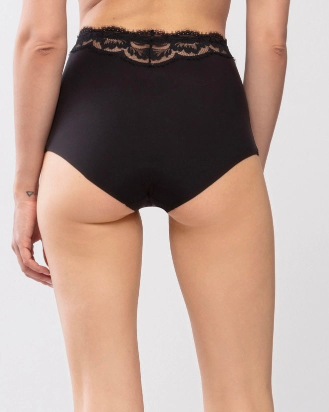 Truse høy high waist Mey amazing, black svart blonde sømløs undertøy